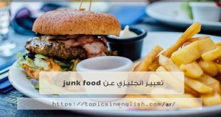 تعبير انجليزي عن junk food