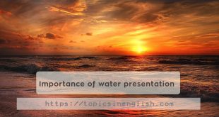 Water presentation