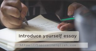 Introduce yourself essay