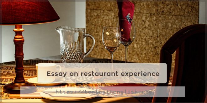 essay about serving restaurant