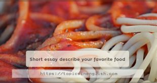 Short essay describe your favorite food