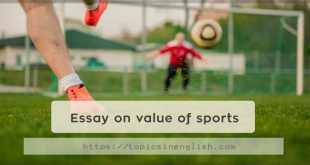 Essay on value of sports