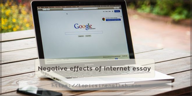 Negative effects of Internet essay