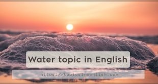 Water topic in English