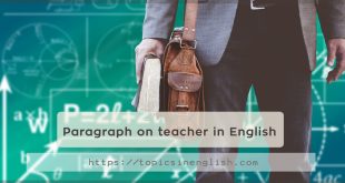 Paragraph on teacher in English