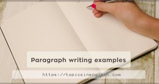 Paragraph writing examples