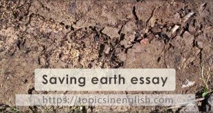 Saving earth essay