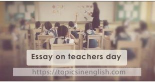 Essay on teachers day