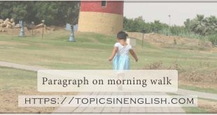 Paragraph on morning walk