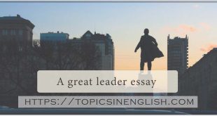 A great leader essay