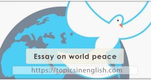 Essay on world peace