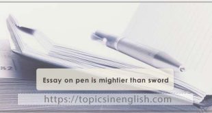 Essay on pen is mightier than sword