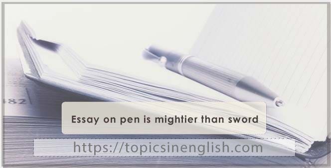 pen is mightier than sword speech in english