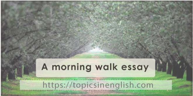 A morning walk essay