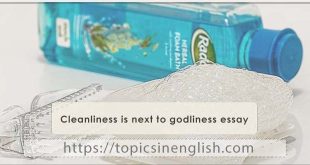 Cleanliness is next to godliness essay