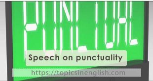 Speech on punctuality