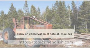 Essay on conservation of natural resources
