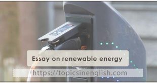 Essay on renewable energy