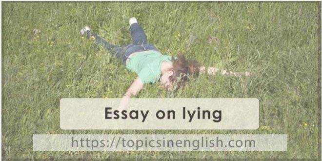 Essay on lying