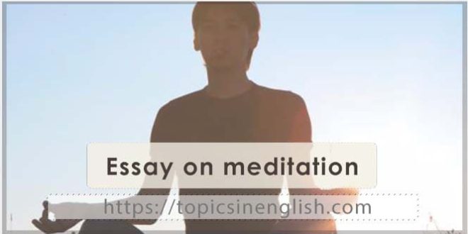 Essay on meditation