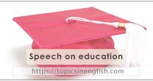 Speech on education
