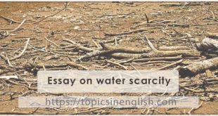Essay on water scarcity