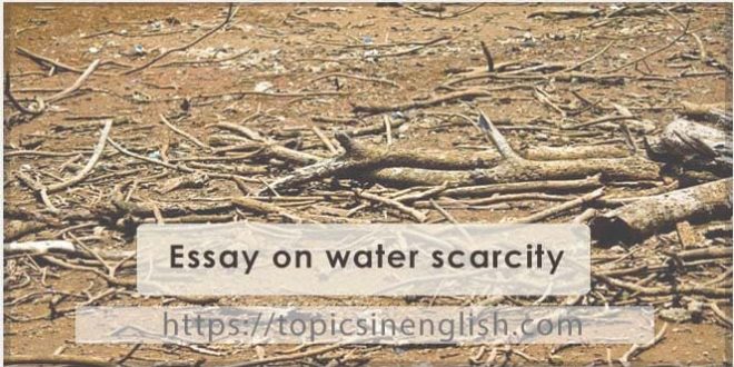 Essay on water scarcity